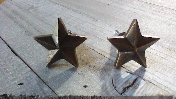 Star Knobs Star Decor Handles Antique Bronze Dresser Drawer Etsy