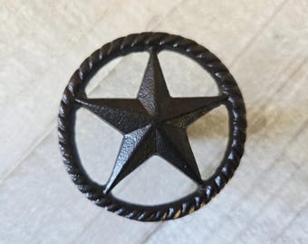 Western Star Drawer Knob, Rustic Western Decor