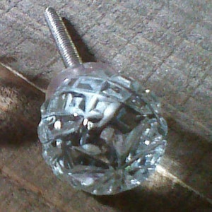 Etched Glass Knobs, Clear Round Knobs, Ball Knobs, Crystal Knobs, Fancy, Vintage Inspired Dresser Drawer Pulls, Desk Cabinet Handles