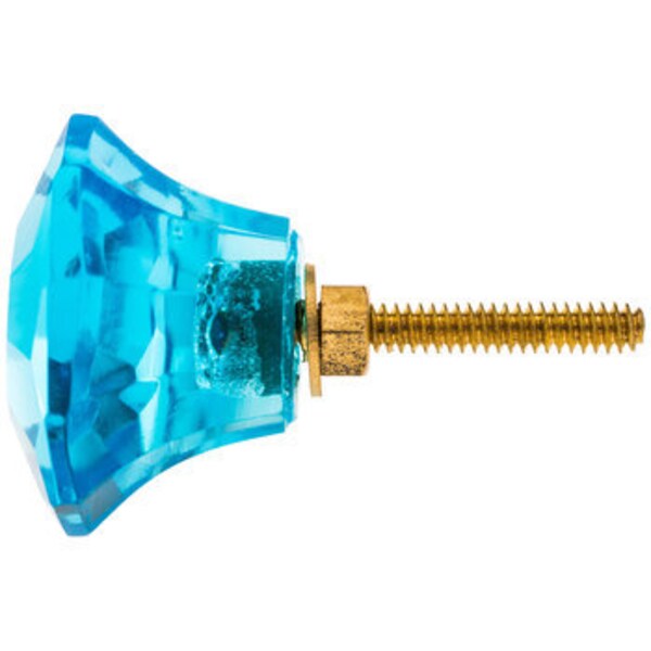 Blue Glass Knob Etsy