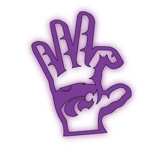 Wildcat hand with PowerCat LED Sign Official Affinity Licensed Product - K-State - Powercat
