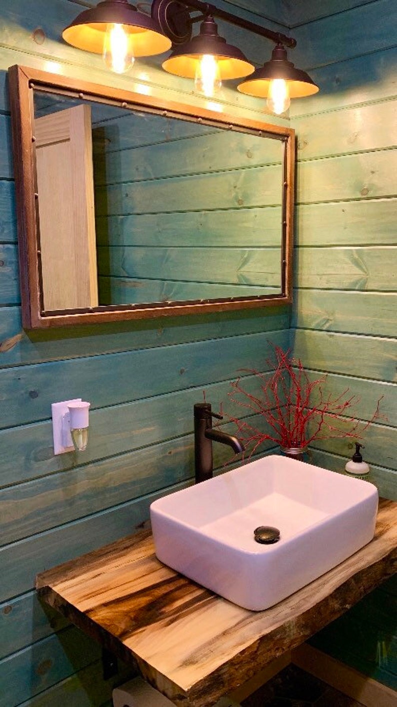 Wood Bathroom vanity top. Etsy