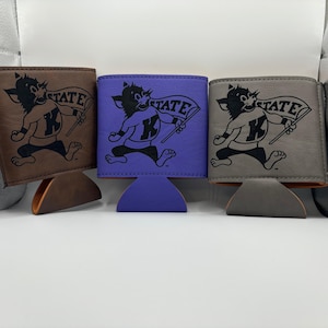 Willie Laser Engraved Coozy Official Affinity Licensed Product - K-State - Powercat