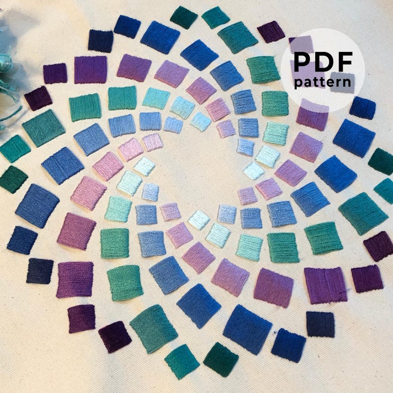 Square Embroidery Pattern - Etsy