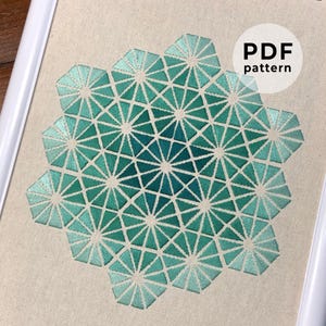 フック幾何学刺繍パターン