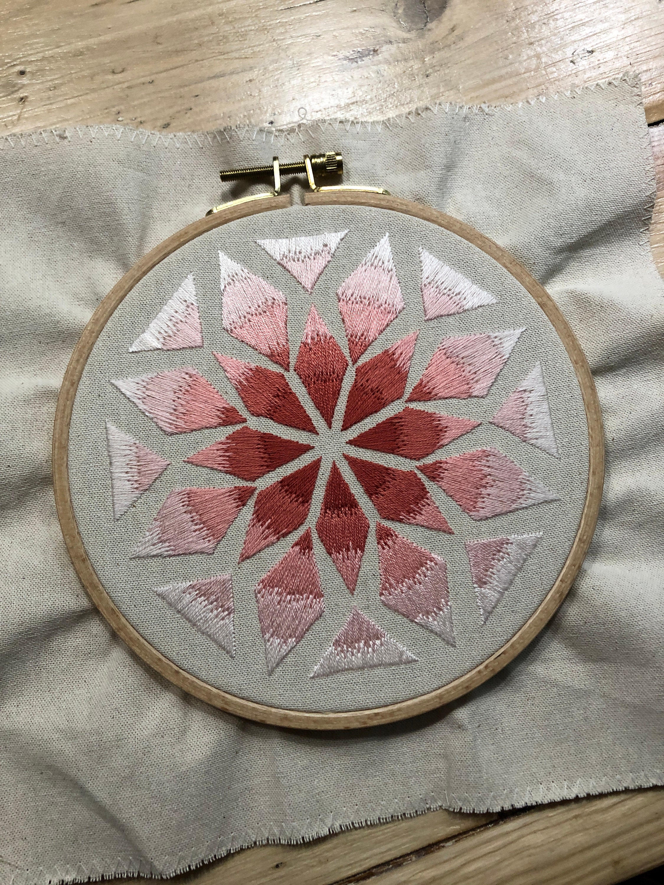 View of Mosaic Embroidery Pattern - Etsy