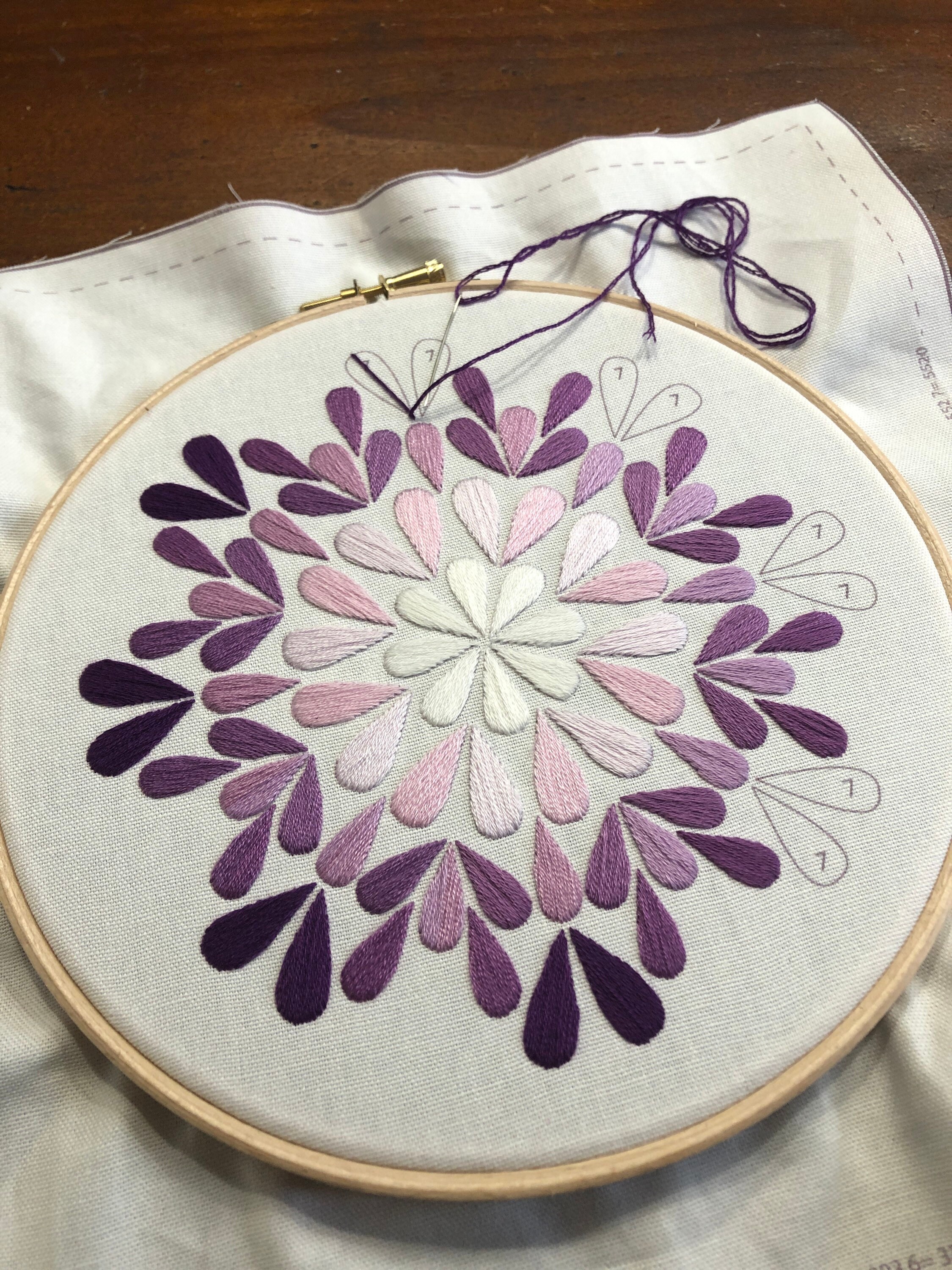 Drop Embroidery Pattern Etsy