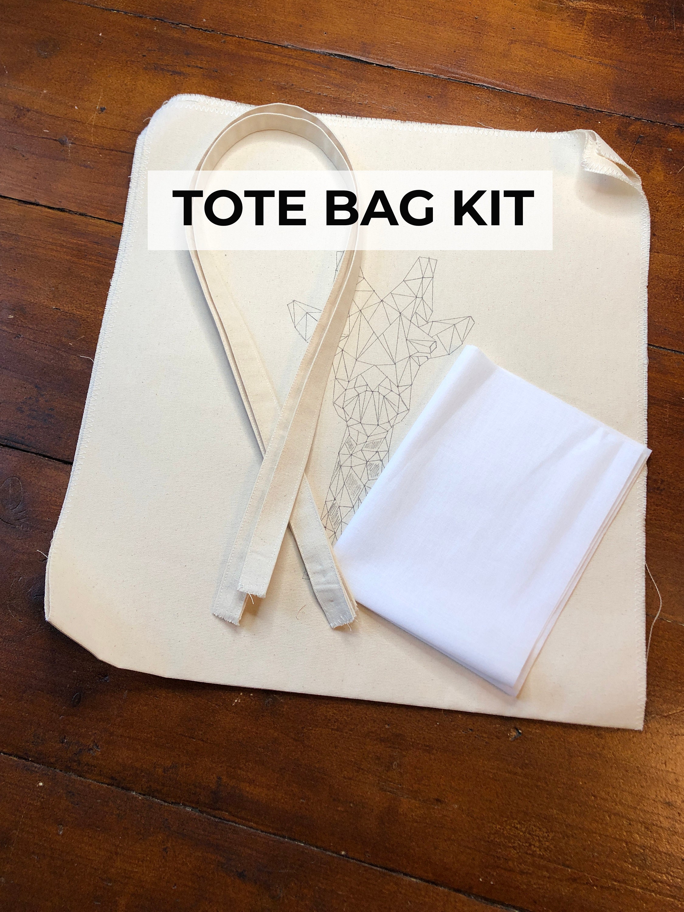 Tote bag kit fabric to make embroidery tote bag full fit Etsy