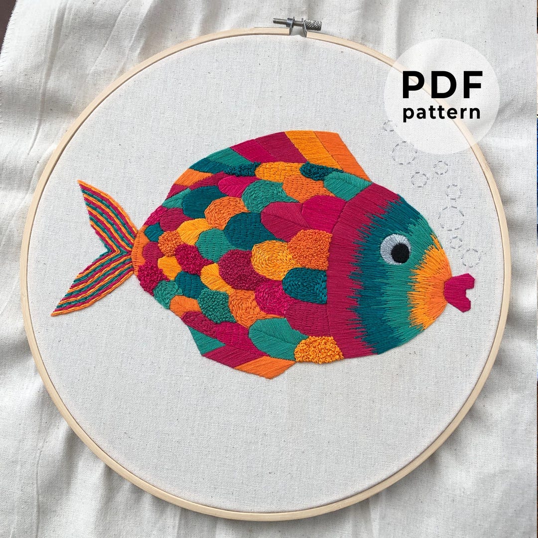 Fish Embroidary Pattern Embroidery Pattern: Fish (digital Download) - Etsy