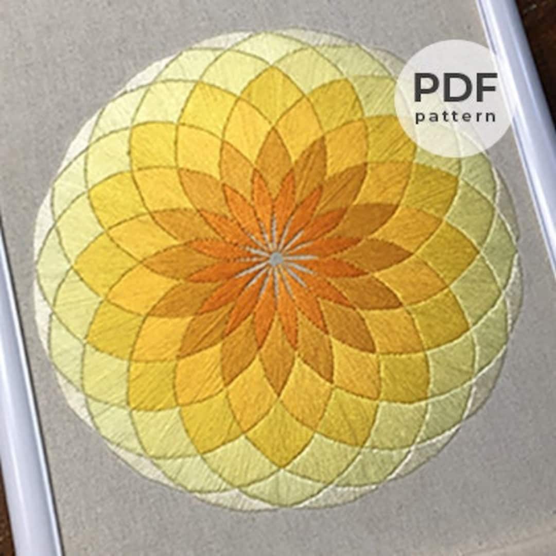 Circle Embroidery Pattern Etsy