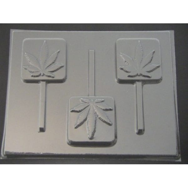 535 Pot Leaf Bar Flower Marijuana Chocolate Candy Lollipop Mold