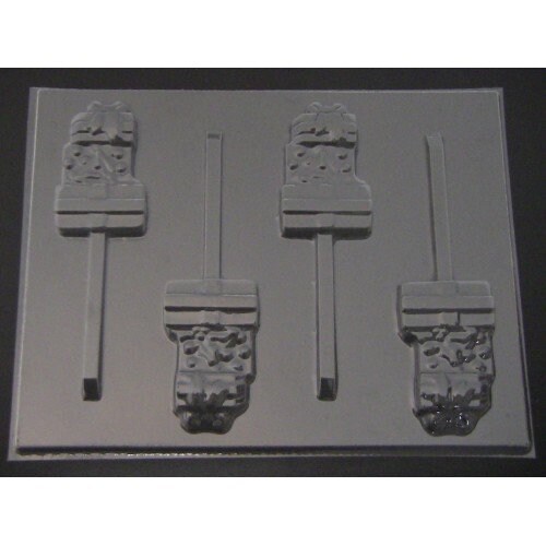 273 Gift Present Chocolate Christmas Holiday Birthday Lollipop Mold