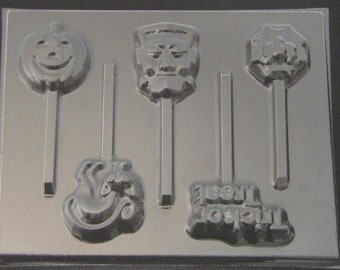 2446 Halloween Trick or Treat pompoen chocolade snoep lollyvorm