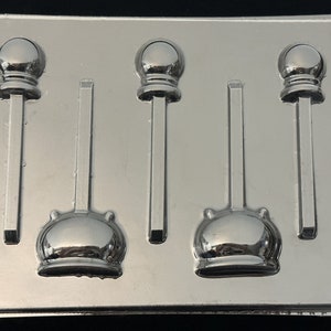 245 5Halloween Cauldron and Crystal Ball Chocolate Candy Lollipop Mold