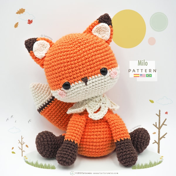 Amigurumi Fox / Tarturumies Crochet Pattern PDF • Milo the Fox