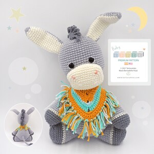 Patrón de crochet / Amigurumi Burro Eddie Tarturumies Tutorial en archivo PDF Es En imagen 1