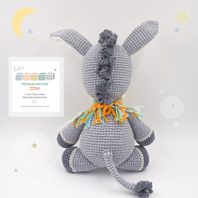 Patrón de crochet / Amigurumi Burro Eddie Tarturumies Tutorial en archivo PDF Es En imagen 4