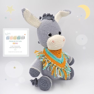 Patrón de crochet / Amigurumi Burro Eddie Tarturumies Tutorial en archivo PDF Es En imagen 3