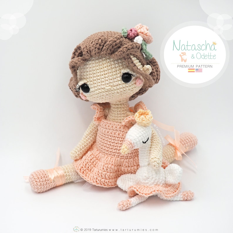 Patrón de crochet / Amigurumi Muñeca Bailarina Natascha y Odette Tarturumies Tutorial en archivo PDF ES EN imagen 7