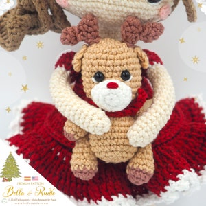 Christmas Doll Bella and Rudie the Reindeer Tarturumies Crochet Pattern PDF Spanish English image 8