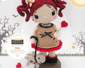 Amigurumi Halloween Voodoo Doll: Petra / Tarturumies Crochet Pattern PDF • (Spanish - English) •