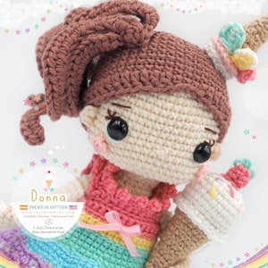Amigurumi Sweets and Ice Cream Doll: Donna / Tarturumies Crochet Pattern PDF Spanish English image 5