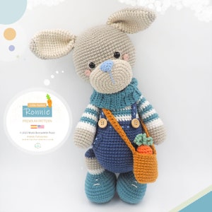 Amigurumi Little Rabbit Ronnie / Tarturumies Crochet Pattern PDF • (Spanish - English) •