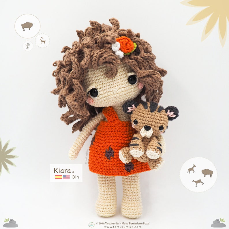Amigurumi Doll Cavegirl / Tarturumies Crochet Pattern PDF image 0