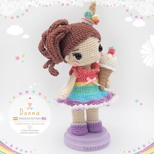 Amigurumi Sweets and Ice Cream Doll: Donna / Tarturumies Crochet Pattern PDF Spanish English image 3