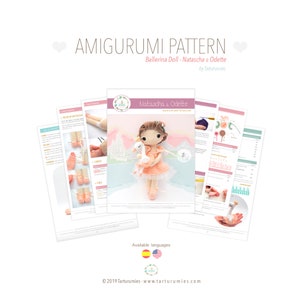 Amigurumi Ballerina Doll / Tarturumies Crochet Pattern PDF Natascha and Odette image 8