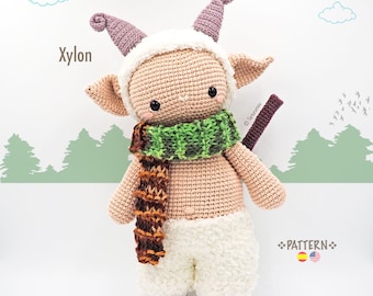 Amigurumi Satyr / Tarturumies Crochet Pattern PDF • The Little Xylon - Mythology (faun)