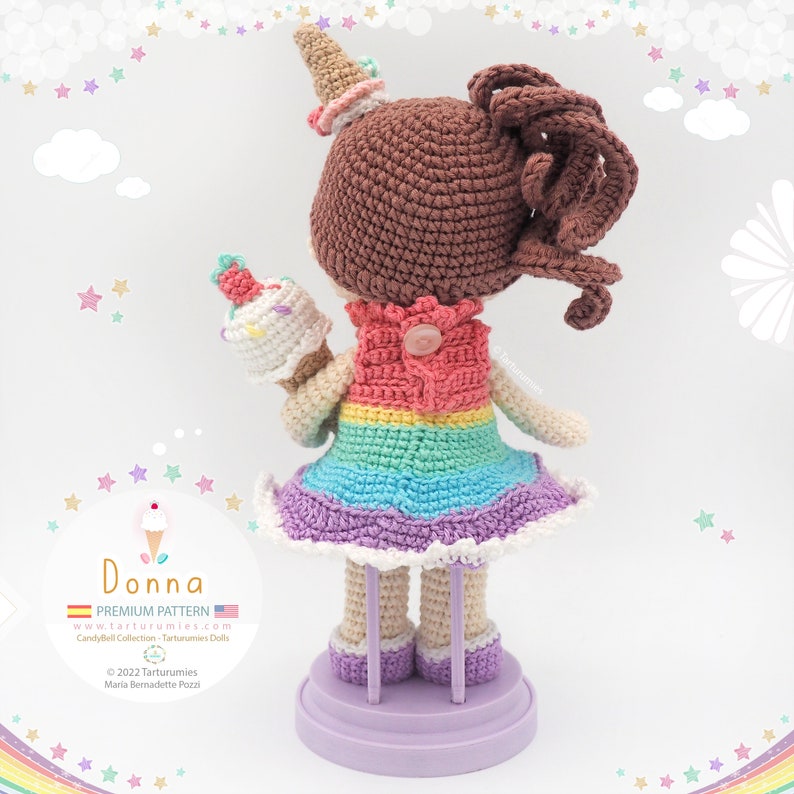 Amigurumi Sweets and Ice Cream Doll: Donna / Tarturumies Crochet Pattern PDF Spanish English image 4