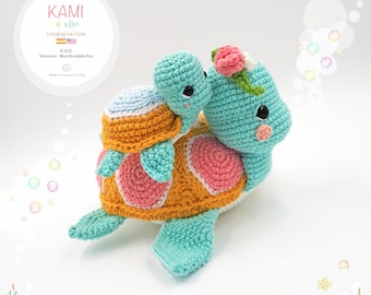 Amigurumi Sea Turtles Kami & Bri / Tarturumies Crochet Pattern PDF • (Spanish - English) •