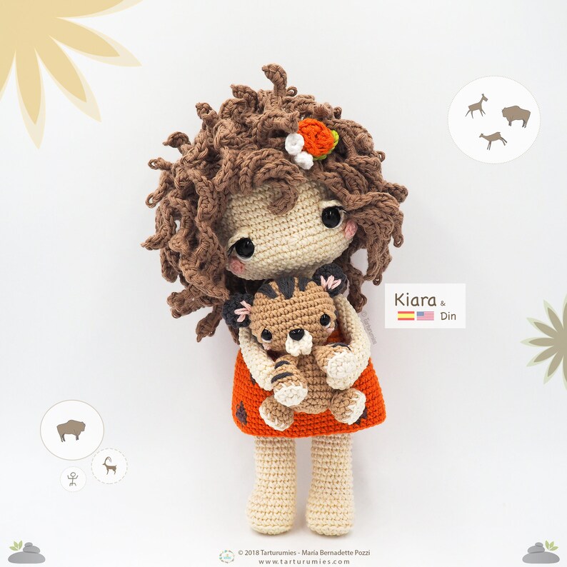 Amigurumi Doll Cavegirl / Tarturumies Crochet Pattern PDF image 4