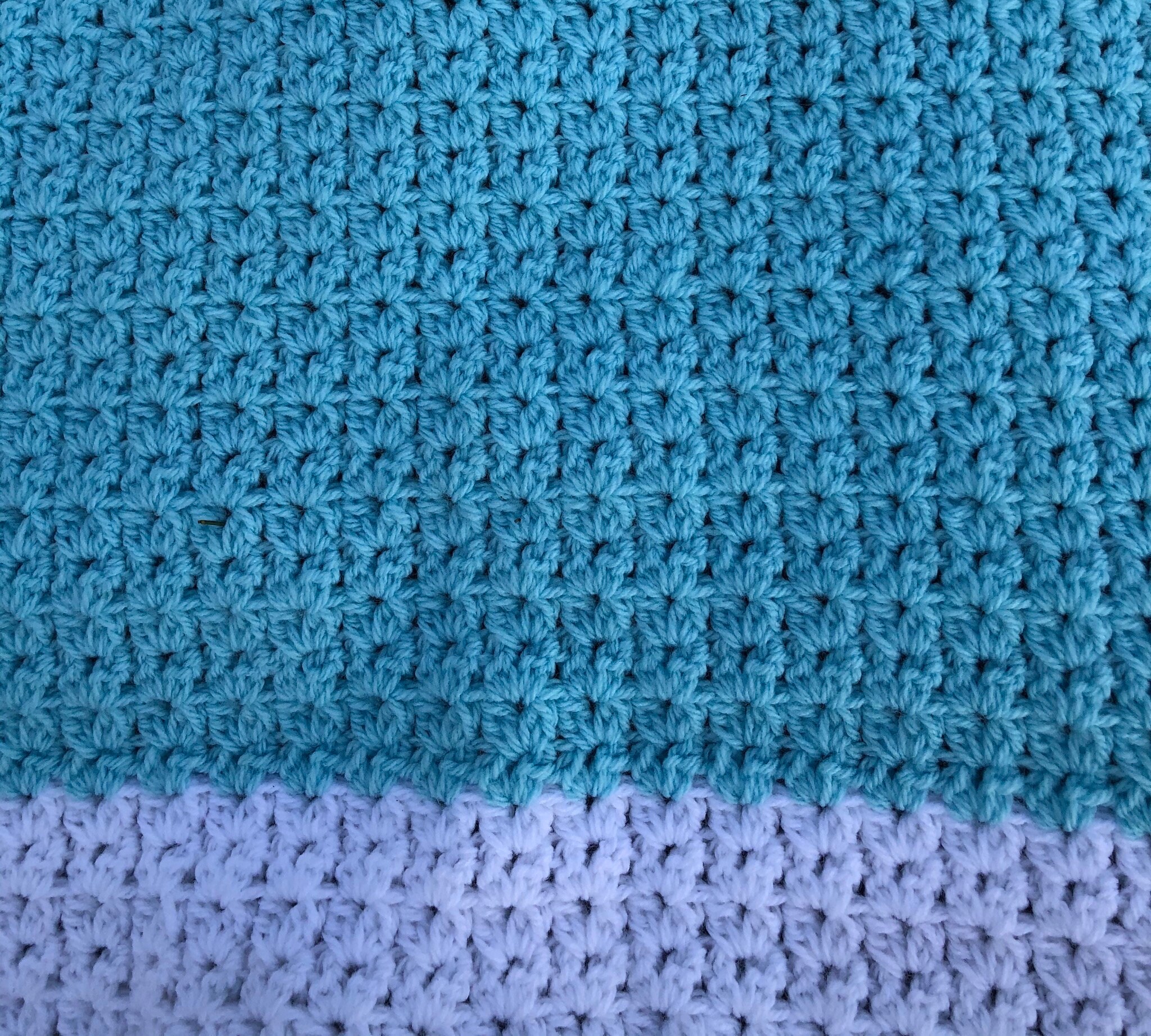 Blue and White Crochet Baby Blanket Baby Boy Blanket New Etsy Australia