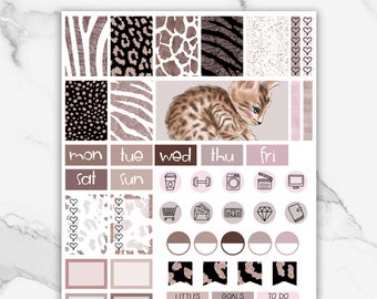 Printable Planner Stickers, Animal Print Planner Stickers, Printable Stickers, Planner Stickers, Erin Condren Stickers, Happy Planner MAMBI