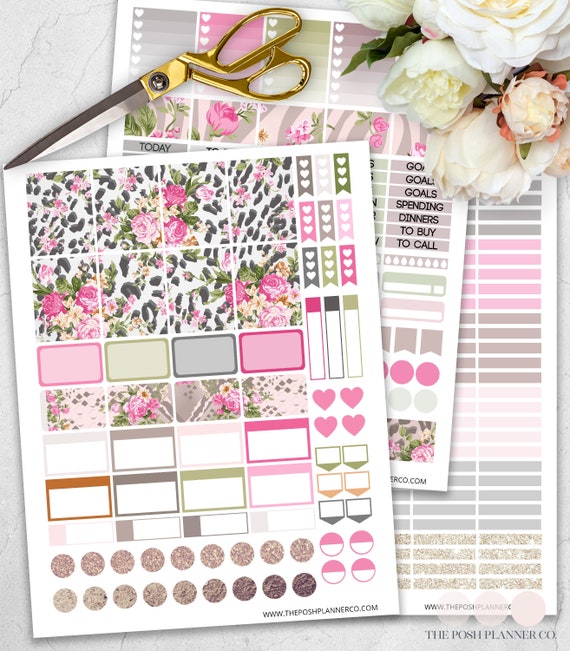 FLORAL FALL Printable Planner StickersAutumn Weekly Planner Sticker KitFunctional StickersDigital StickerSilhouetteCricut Cutfiles