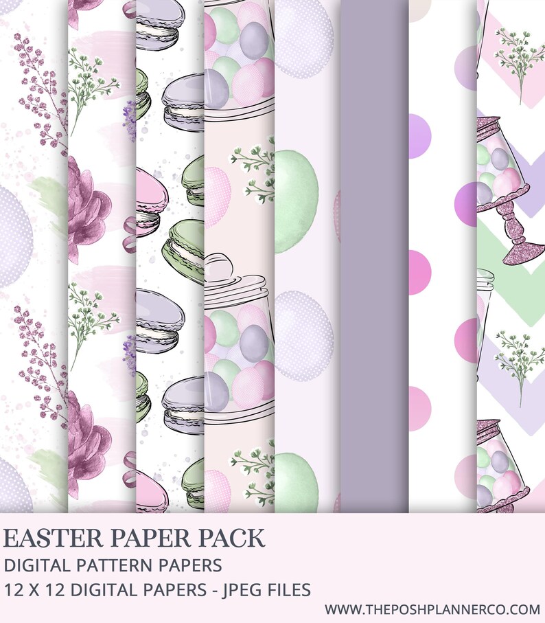 Digital Paper Planner Supplies Easter Paper Pack Digital - Etsy