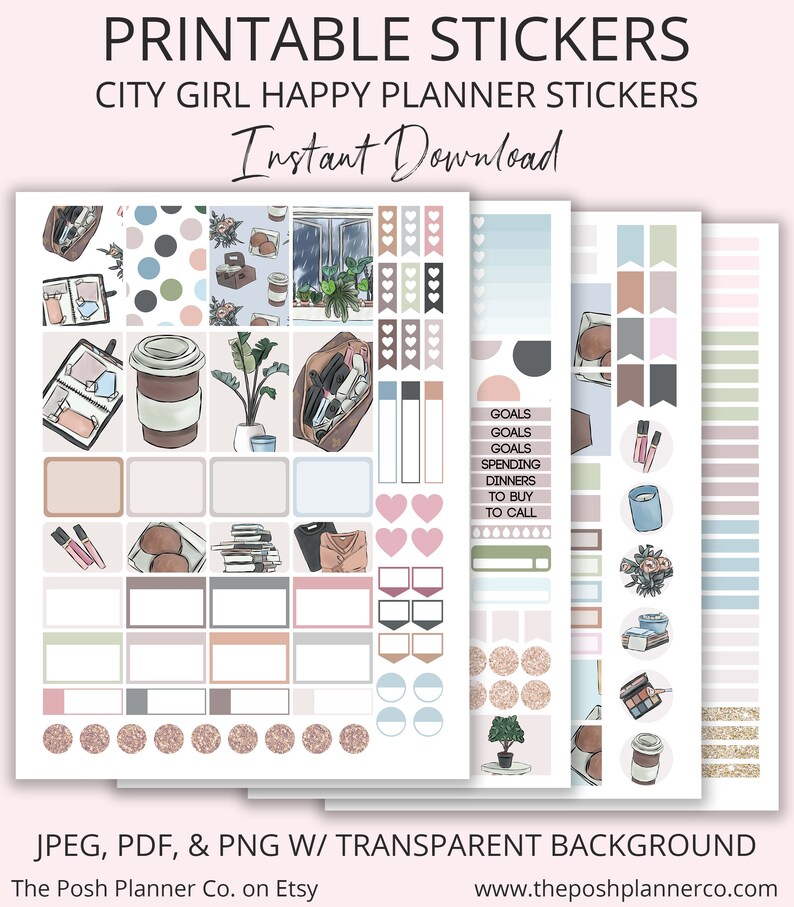 Printable Planner Stickers Printable Stickers Girl Boss - Etsy