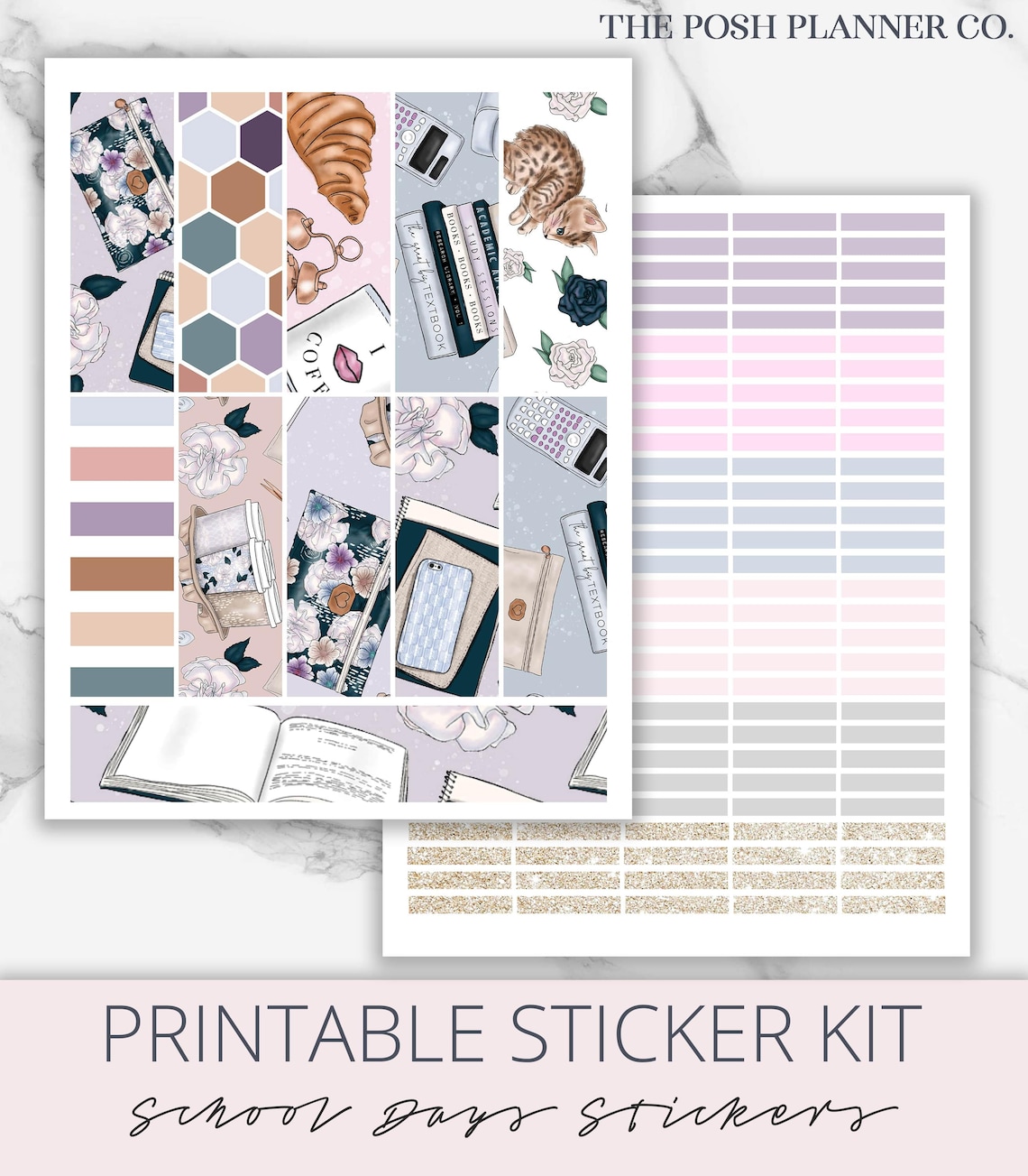 Printable Planner Stickers Student Planner Stickers School - Etsy