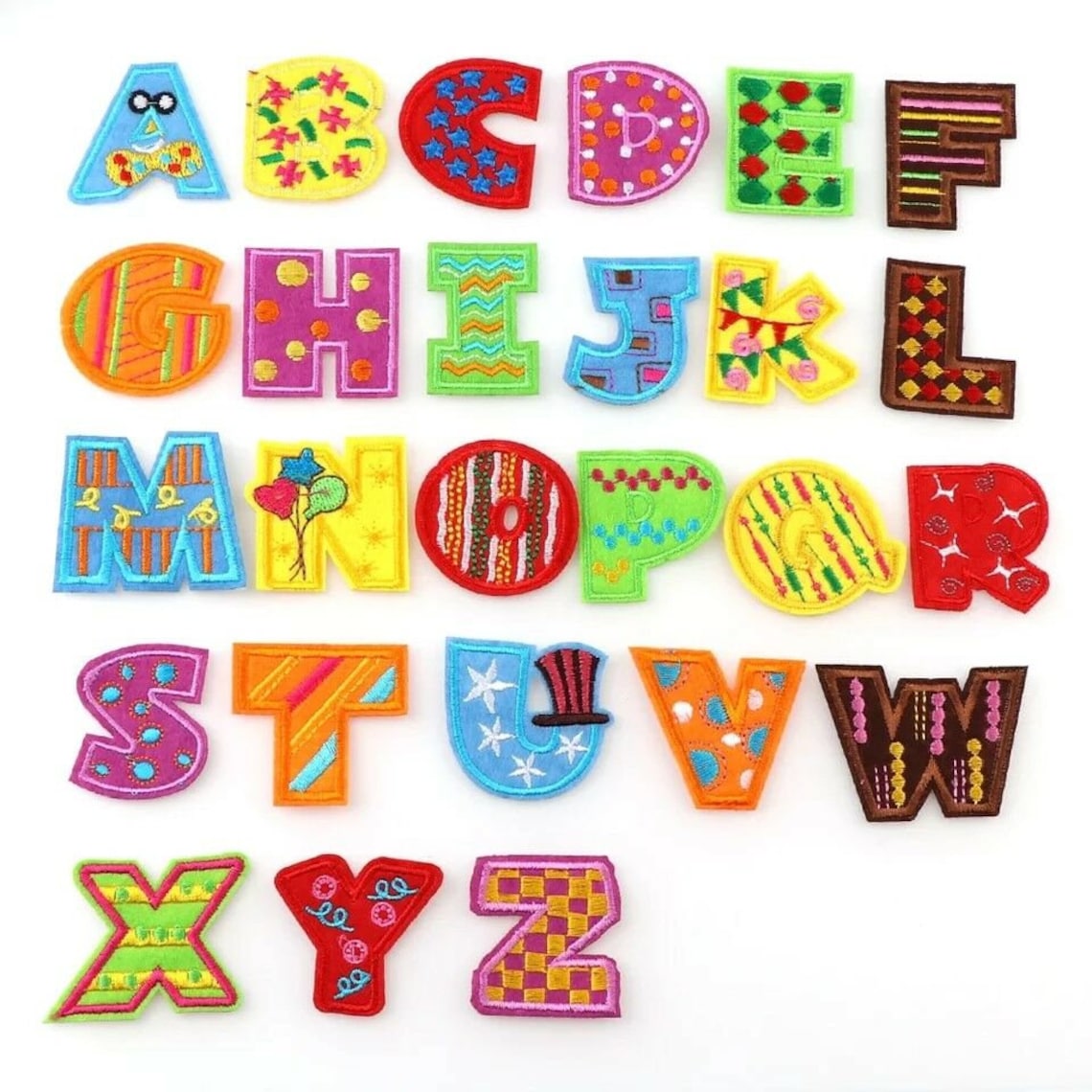 Letter Patch Patches Iron on / Sew on Retro Alphabet - Etsy