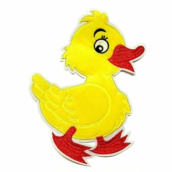 LARGE Duck Duckling Chick Sew On Embroidered Patch Fancy Dress Patches Clothes