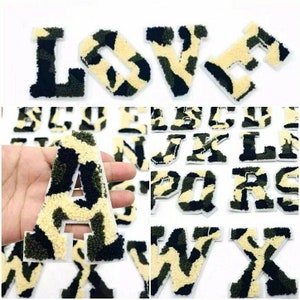Quality Large Size Towel Chenille Letter Patch Patches Sew on Alphabet Embroidery Clothes