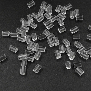 Silicone Earring Backs Clear Rubber Stops Bullet Backs Soft Stoppers Jewellery Findings
