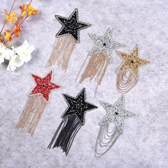 Iron on Clothing Crystal Appliques Rhinestone Star Patches for Clothing  Stickers