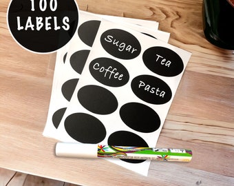 100pcs Vinyl Chalk Board Stickers Reusable Labels Ornate Rectangle Kitchen Crafts Gifts Liquid Chalk Pen