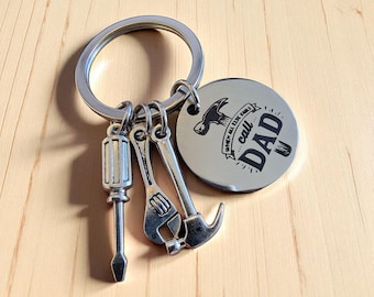 Portachiavi strumenti fai-da-te, operaio, tuttofare, regalo papà, portachiavi padre,regalo fai-da-te, utensili da lavoro, Dad gift - Italia