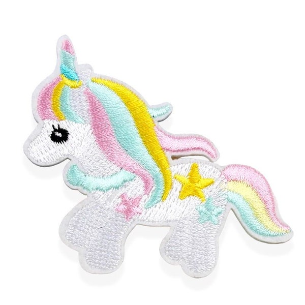 Unicorn Embroidered 9cm Applique Iron on / Sew on Patch Patches