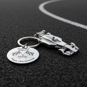 Personalised Racing Car Keyring – Custom Engraved Motorsport Gift, Perfect Stocking Filler for Car Lovers, Birthdays & Engraved Personalized image 11