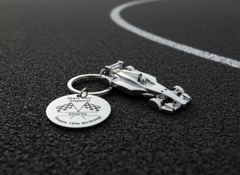 Personalised Racing Car Keyring – Custom Engraved Motorsport Gift, Perfect Stocking Filler for Car Lovers, Birthdays & Engraved Personalized image 11